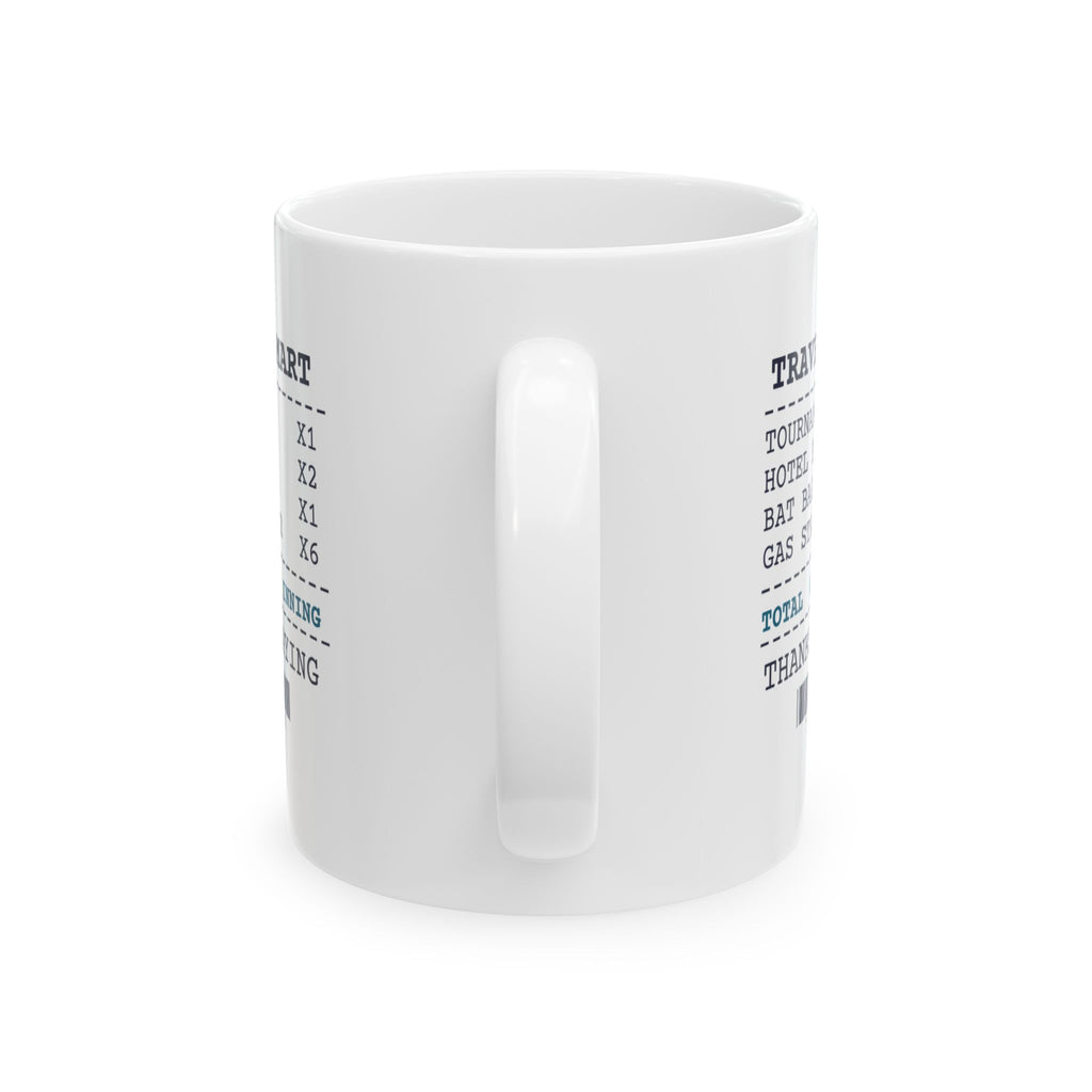 Funny Travel Baseball Mom Coffee Mug Receipt Worth Every Inning