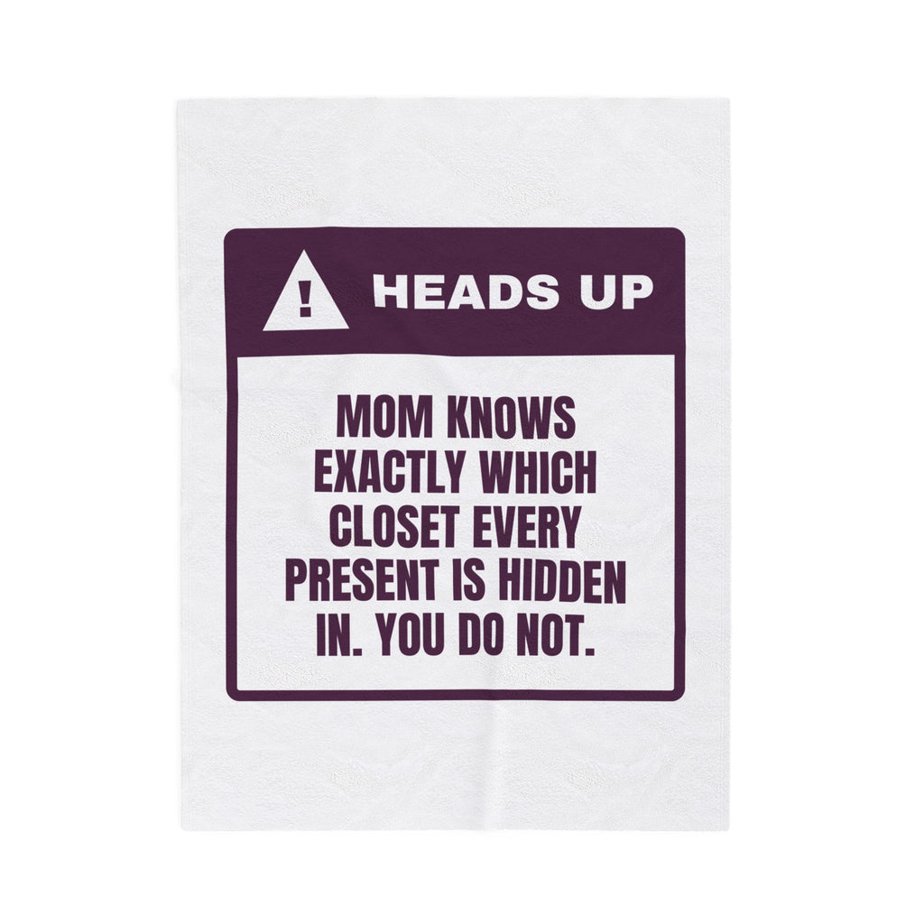 Funny Christmas Mom Throw Blanket Mom Knows Which Closet You Do Not