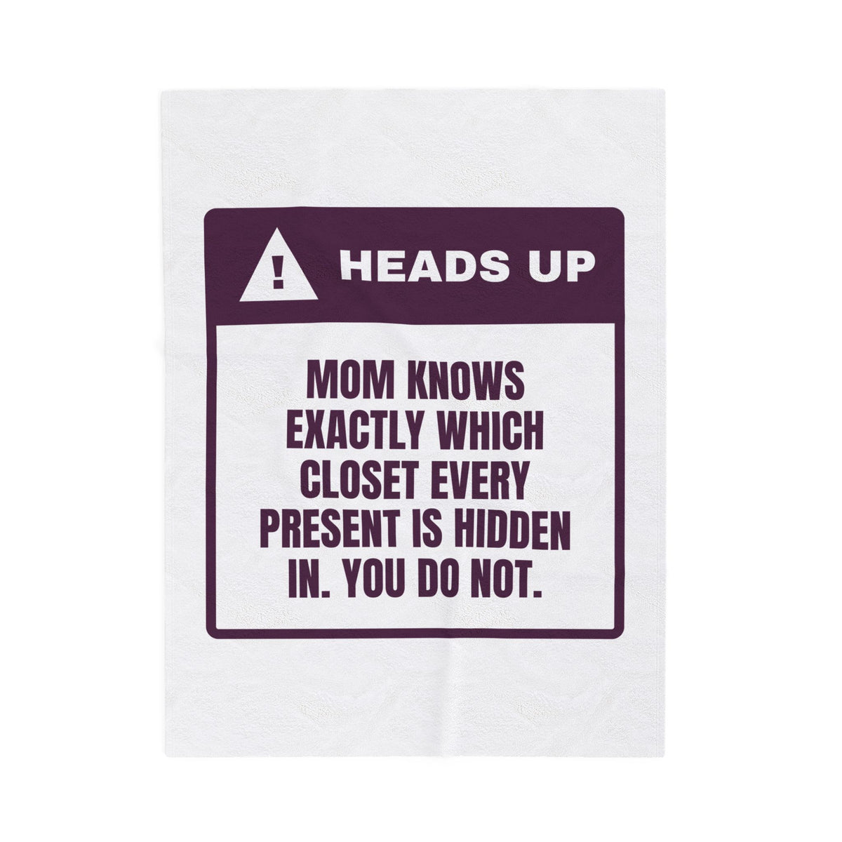 Funny Christmas Mom Throw Blanket Mom Knows Which Closet You Do Not