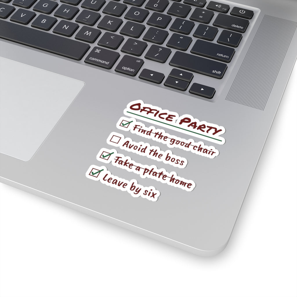 Funny Christmas Coworker Sticker Take A Plate Home Leave By Six