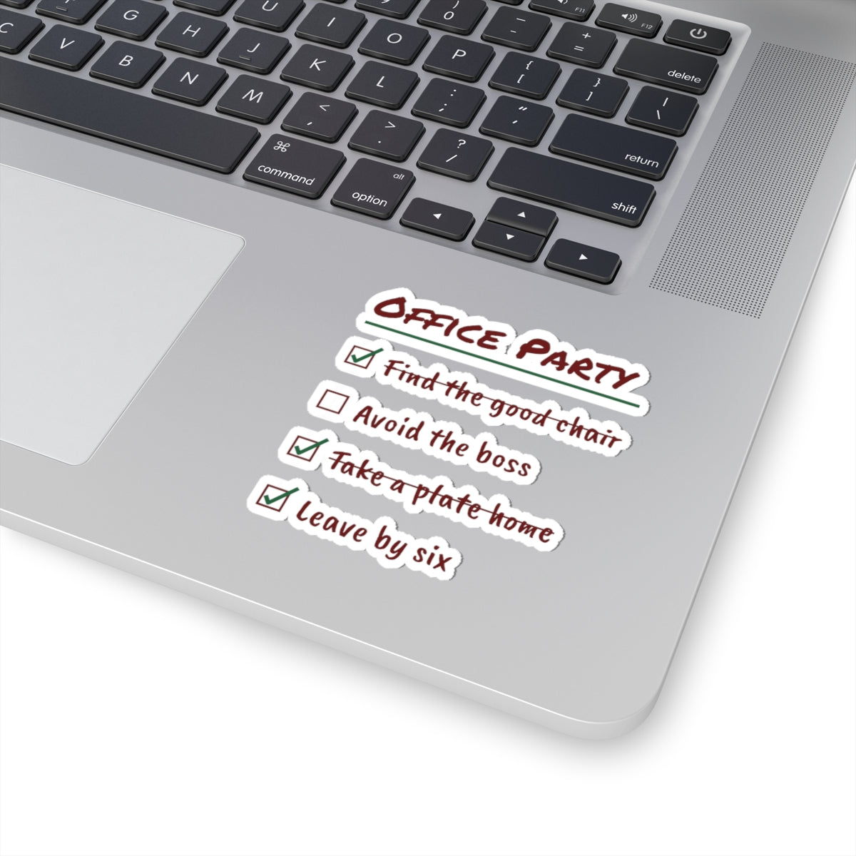 Funny Christmas Coworker Sticker Take A Plate Home Leave By Six