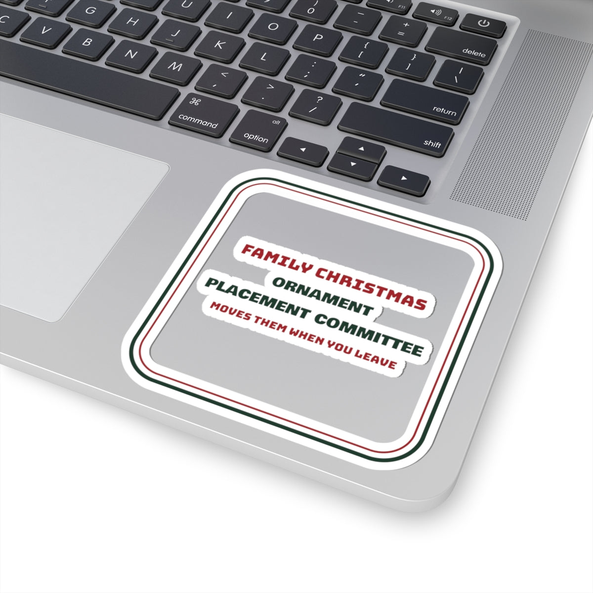 Funny Christmas Sticker Ornament Placement Committee For Mom