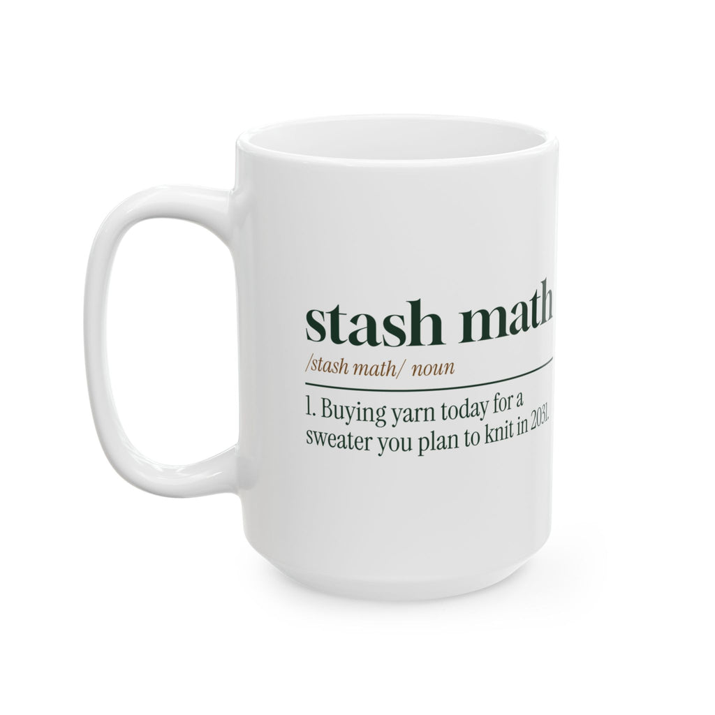Funny Knitting Coffee Mug Stash Math Dictionary For Yarn Lovers