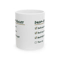 Drop-Off Rules Then Cry Funny Parent Mug