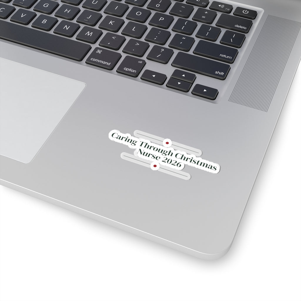 Christmas Nurse Sticker Caring Through Christmas 2026