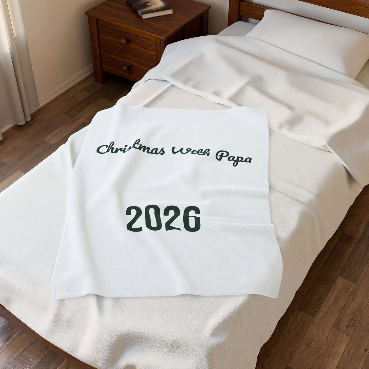 Christmas Throw Blanket Christmas With Papa 2026 Grandpa Keepsake