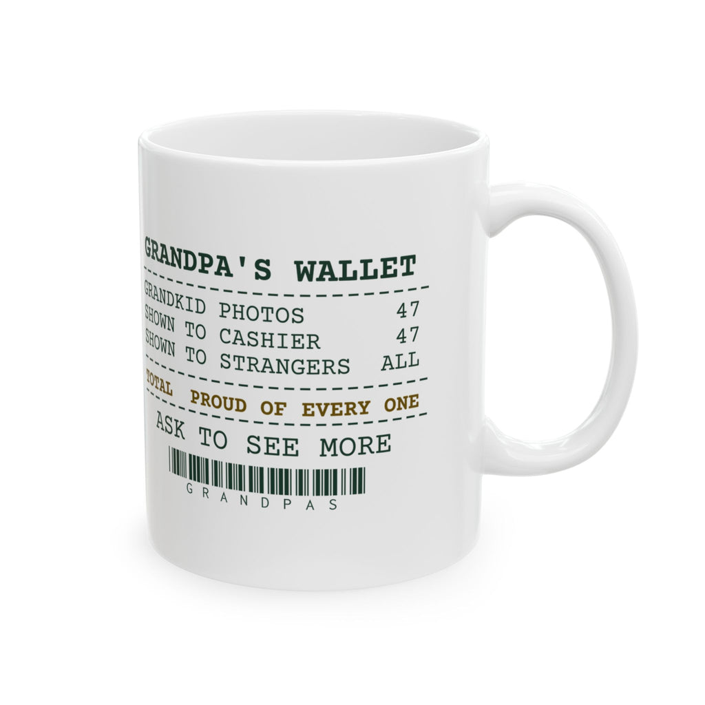 Funny Christmas Coffee Mug Grandpa's Wallet Photos Proud Of Every One