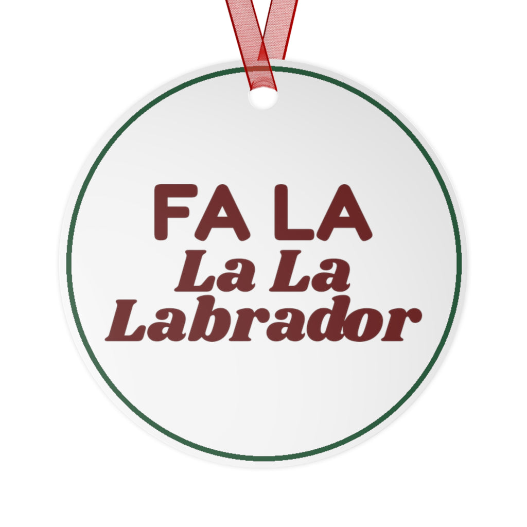 Funny Christmas Ornament Fa La La La Labrador For Dog Lovers