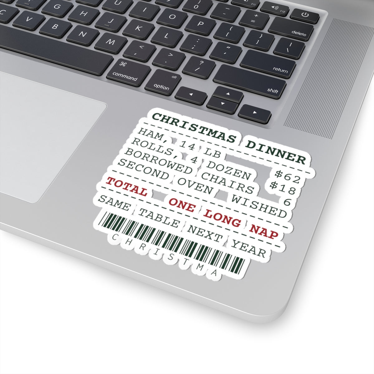 Funny Christmas Host Sticker Christmas Dinner Receipt For Hosts