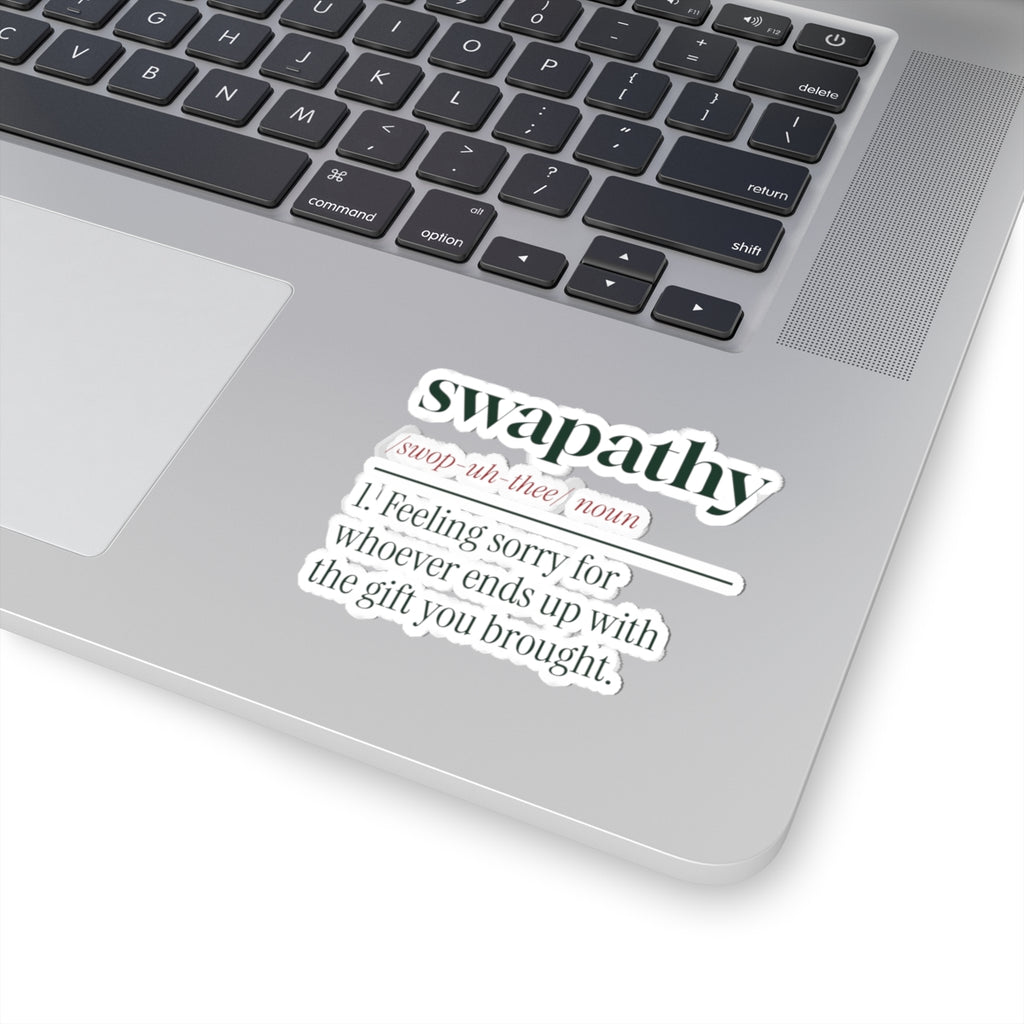 Funny White Elephant Sticker Swapathy Definition