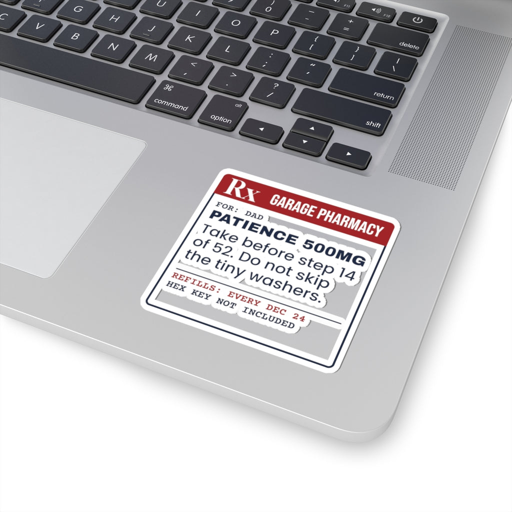 Funny Christmas Sticker Patience 500mg Prescription For Dad