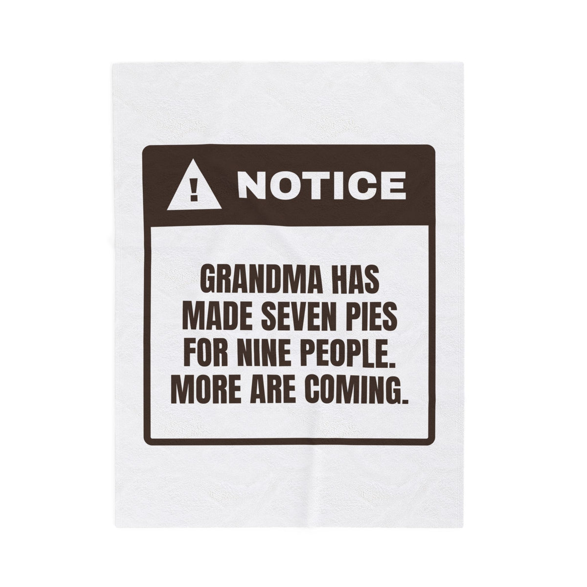 Funny Grandma Christmas Throw Blanket Seven Pies Nine People