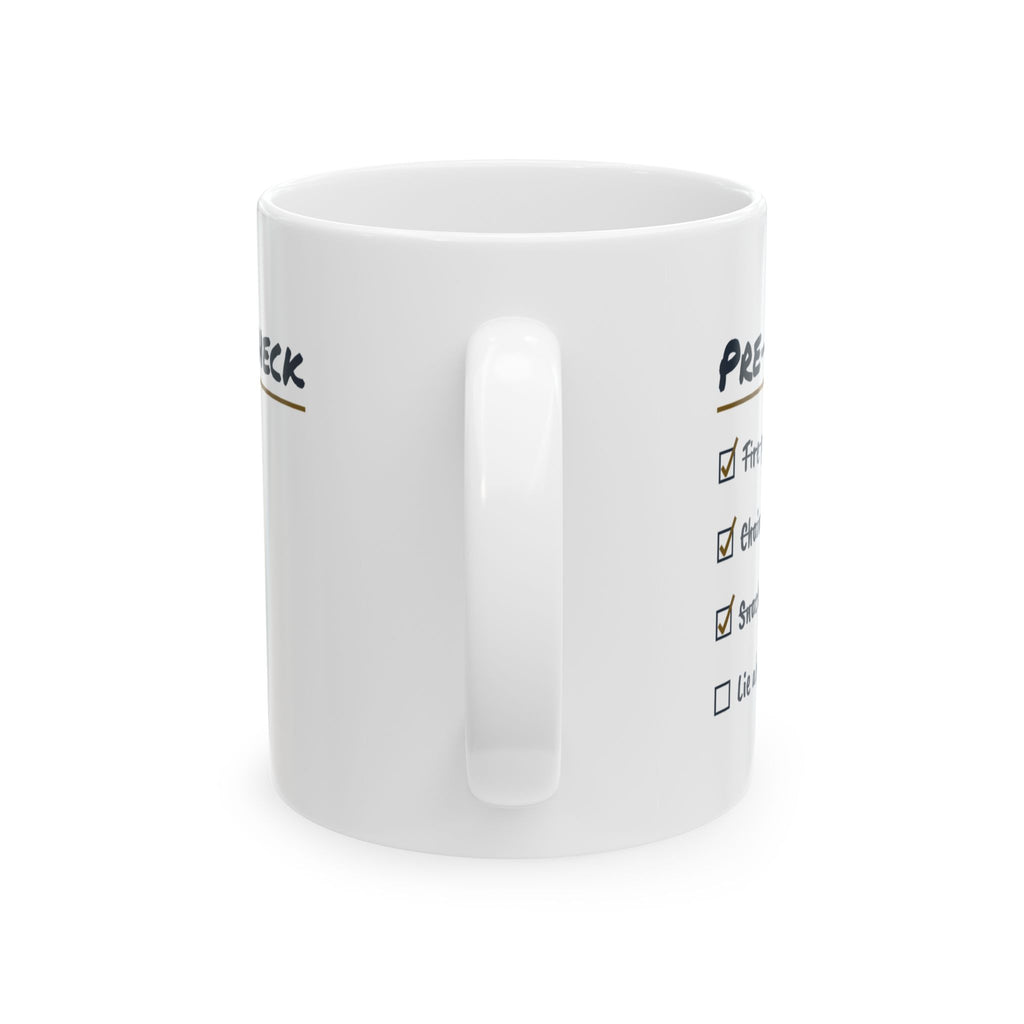 Funny Cycling Coffee Mug Pre-Ride Check List For Cyclists