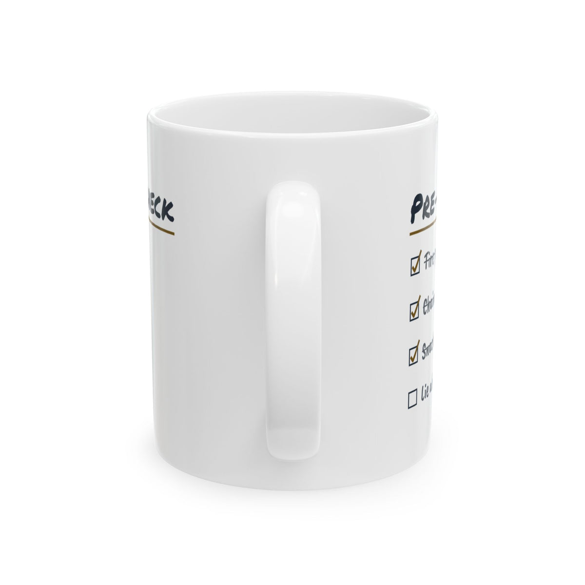Funny Cycling Coffee Mug Pre-Ride Check List For Cyclists