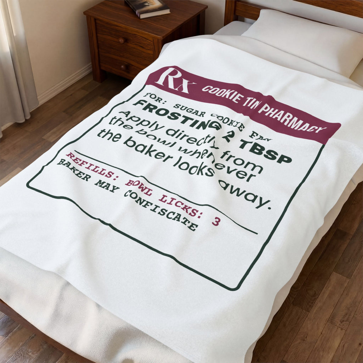 Funny Christmas Throw Blanket Frosting Prescription For Cookie Bakers