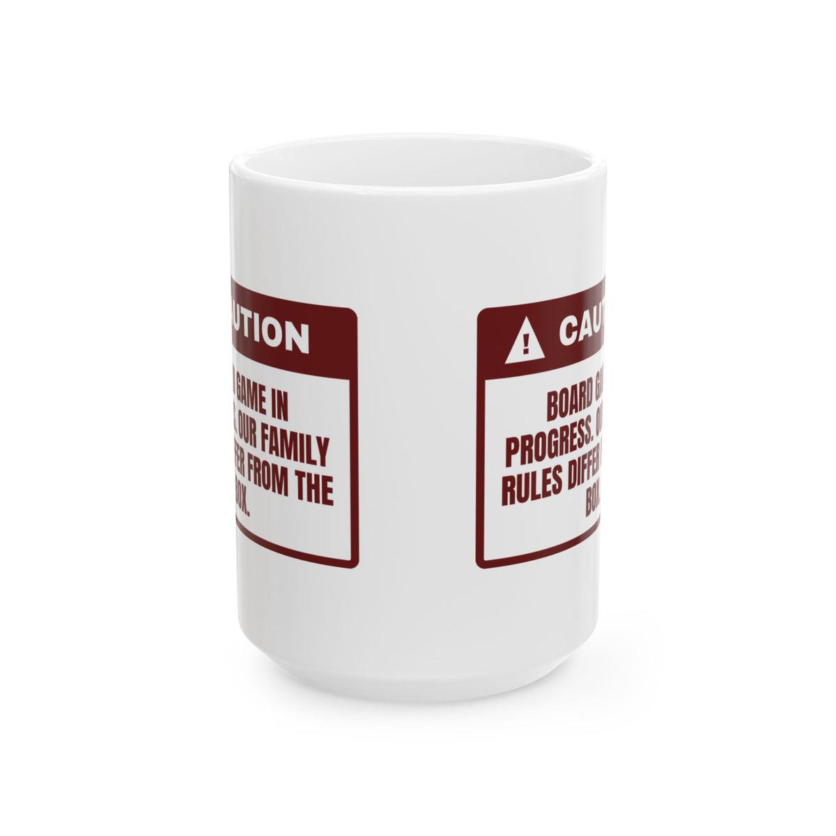 Funny Christmas Family Coffee Mug House Rules Differ From The Box