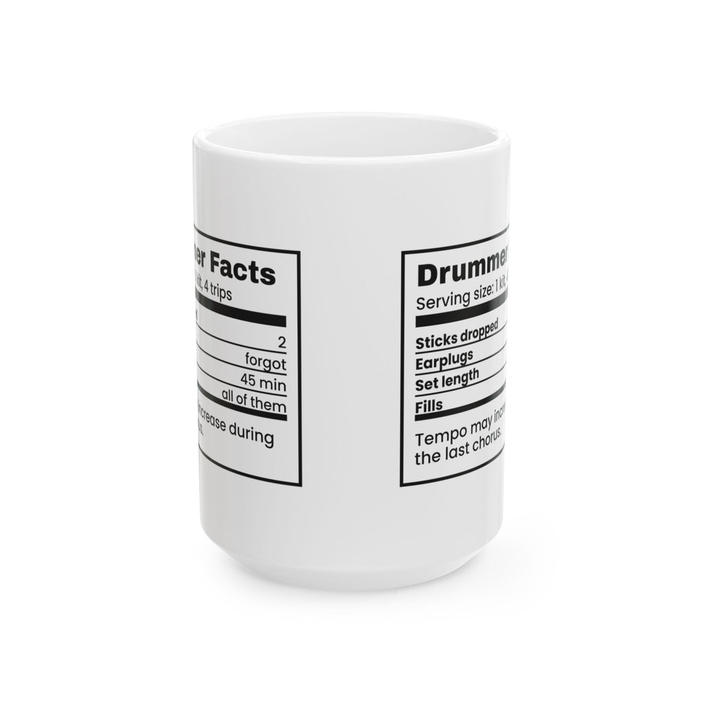 Funny Drummer Coffee Mug Drummer Facts Earplugs Forgot For Drummers