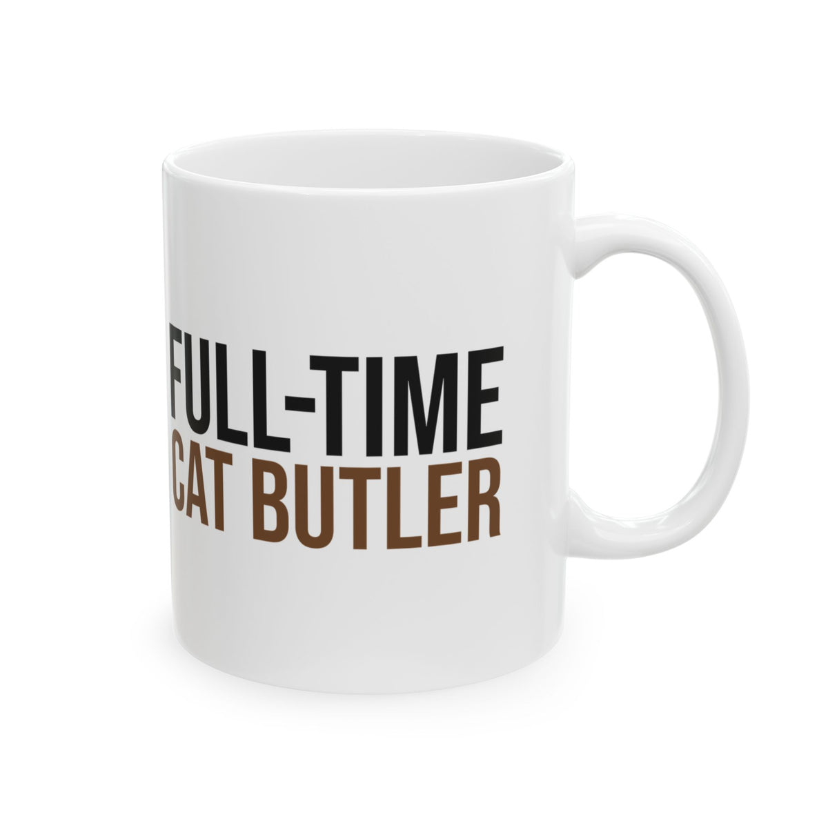 Funny Cat Mug Full-Time Cat Butler Coffee Cup For Cat Lovers