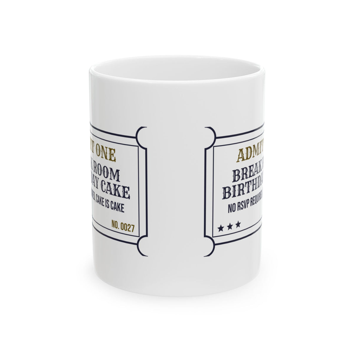 Break Room Birthday Cake Coffee Mug For Coworkers