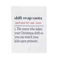 Funny Christmas Nurse Throw Blanket Shift Swap Santa Dictionary Definition