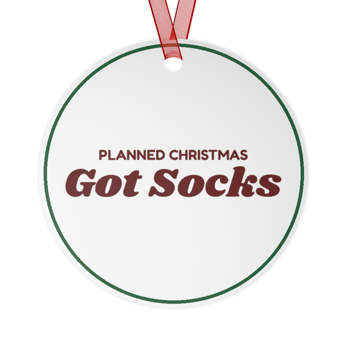 Funny Christmas Ornament Planned Christmas Got Socks For Mom