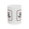 Funny Ugly Sweater Coffee Mug Sweater On Camera Pajamas Below Remote Work