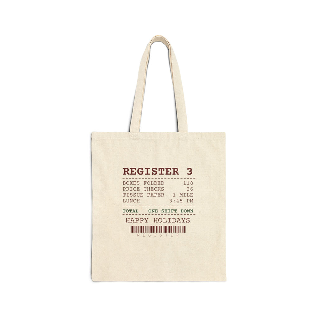 Funny Retail Christmas Tote Bag Register Receipt For Cashiers