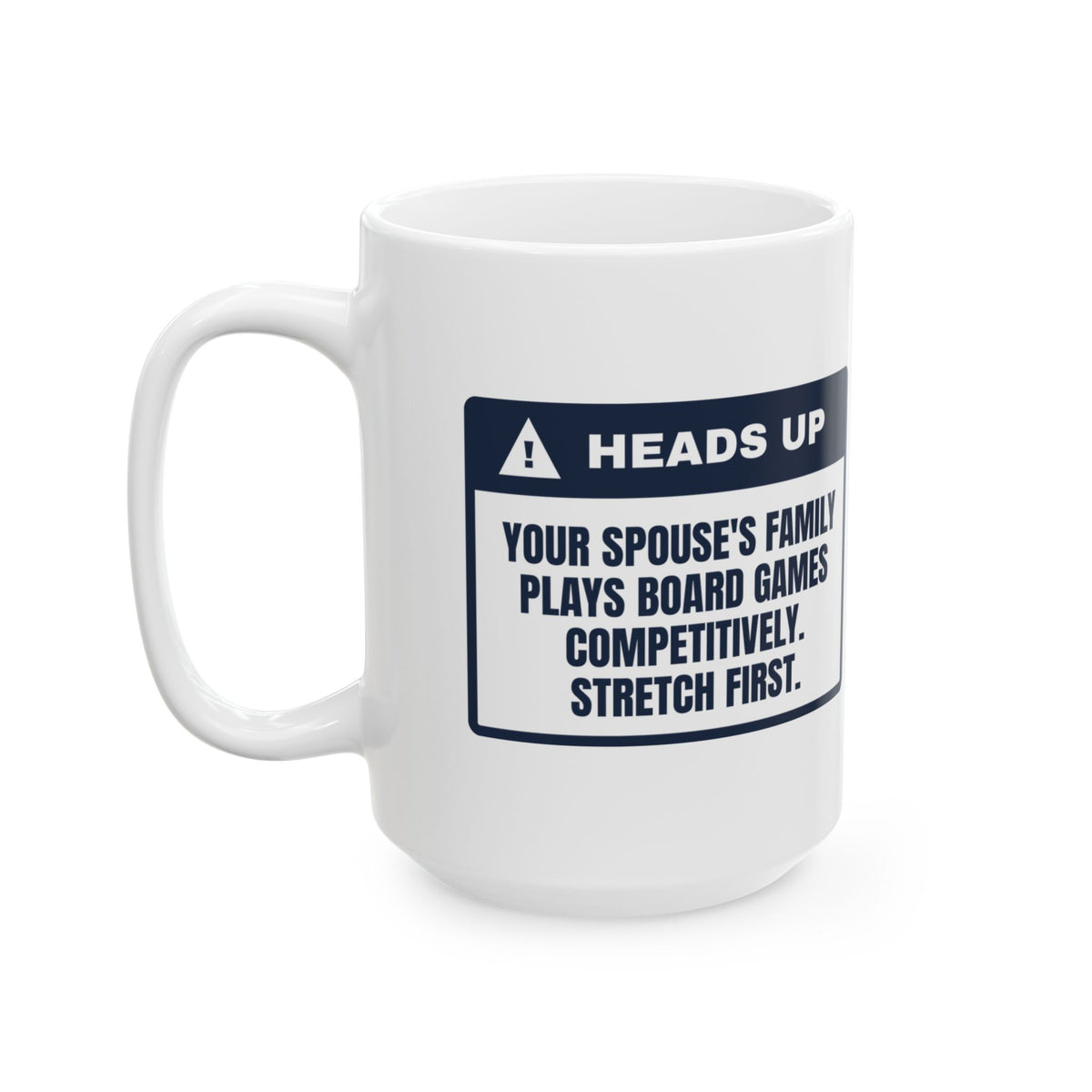 Funny Christmas In Laws Coffee Mug They Play Competitively Warning