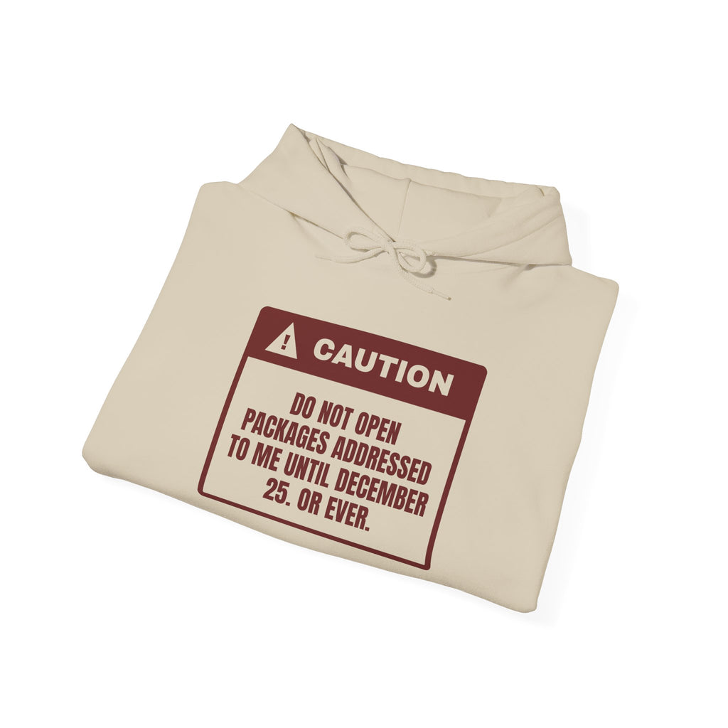 Funny Christmas Shopping Hoodie Do Not Open My Packages Warning