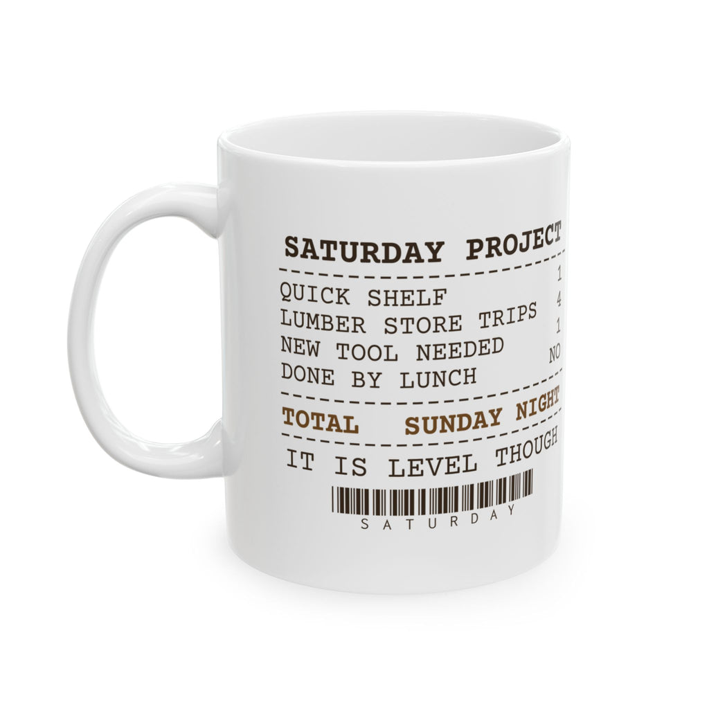 Funny Carpenter Coffee Mug Quick Shelf Project Receipt For Carpenters