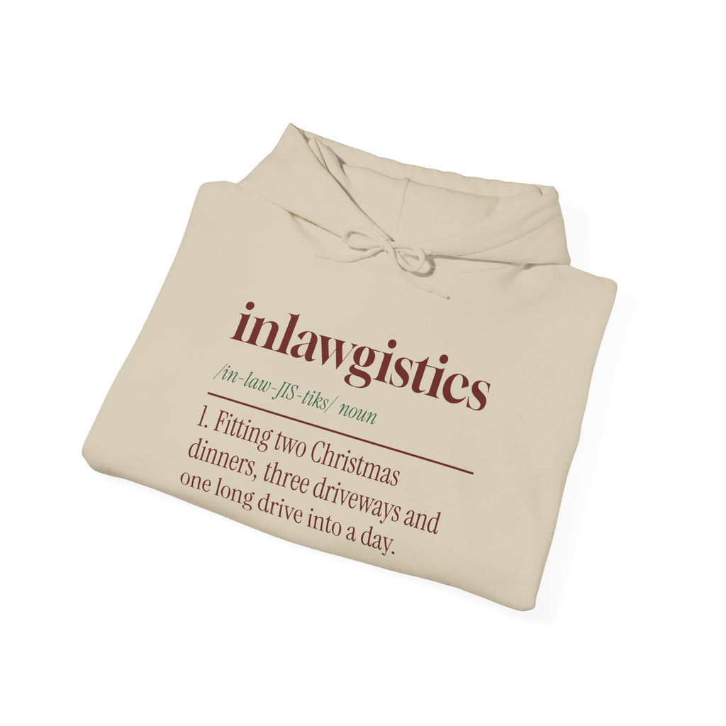Funny Christmas In-Laws Hoodie Inlawgistics Dictionary Definition