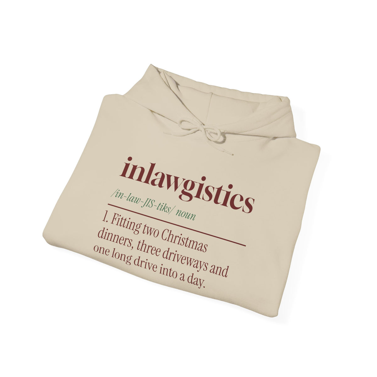 Funny Christmas In-Laws Hoodie Inlawgistics Dictionary Definition