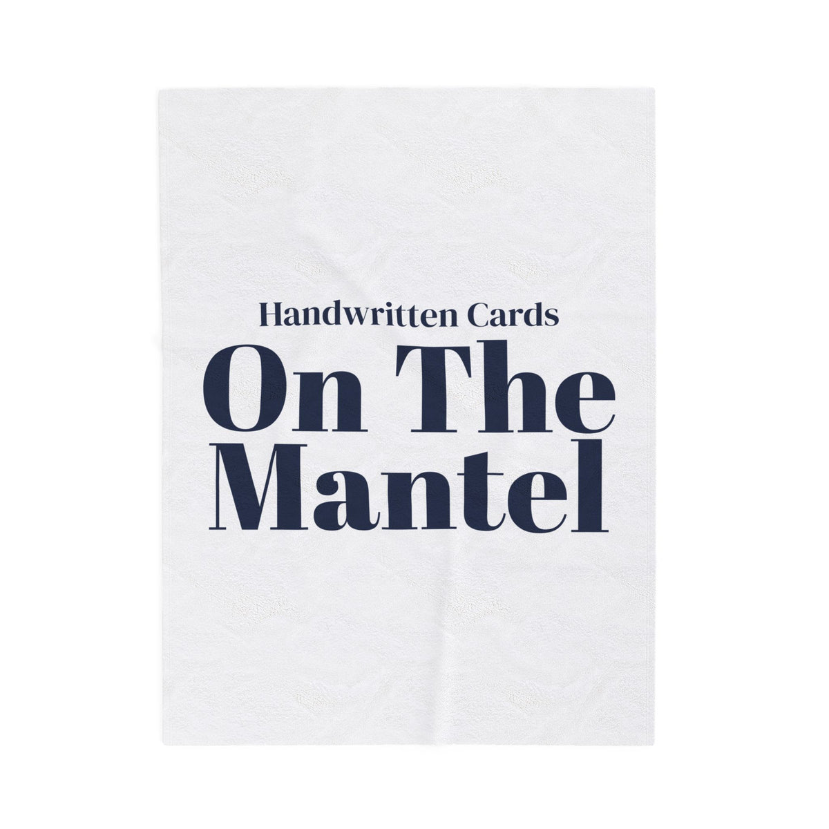Christmas Throw Blanket Handwritten Cards On The Mantel Cozy Holiday Cup