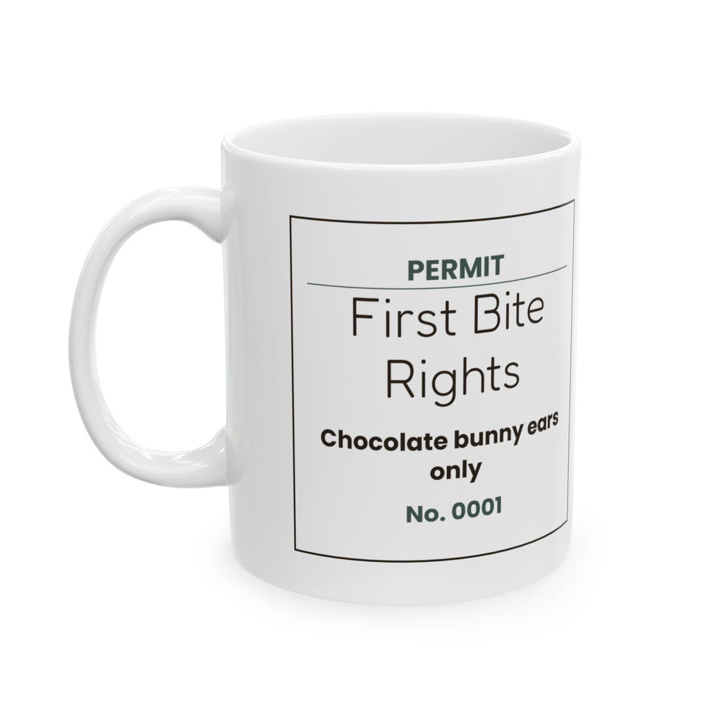 Funny Easter Bunny Ear Permit Coffee Mug For Parents