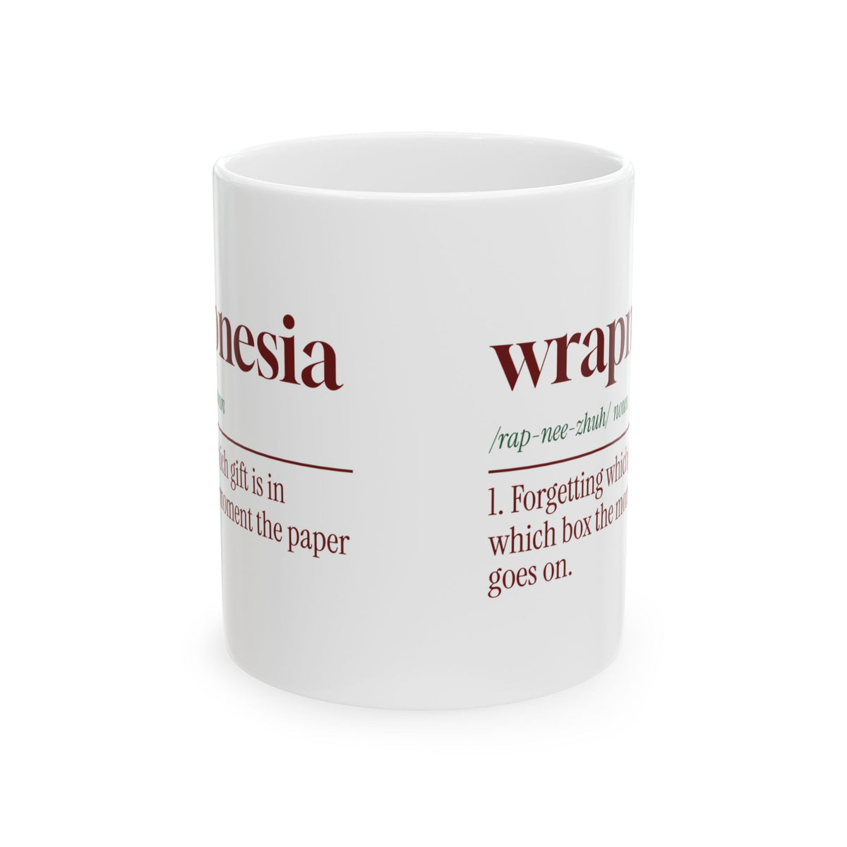 Funny Christmas Wrapping Coffee Mug Wrapnesia Dictionary Definition