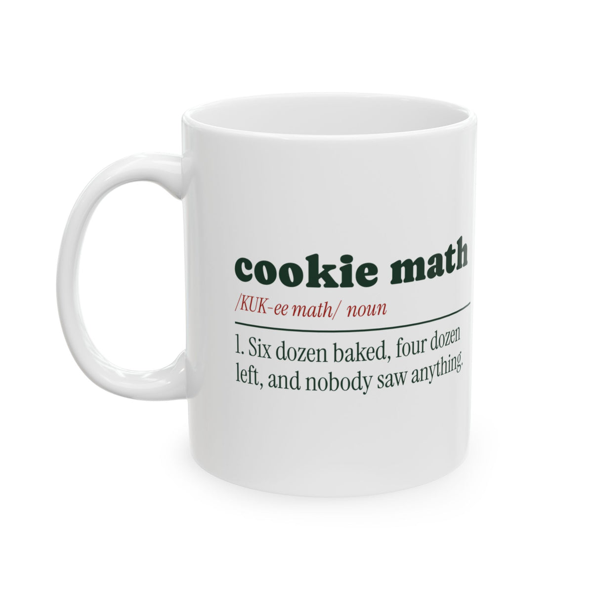 Funny Christmas Baking Coffee Mug Cookie Math Definition For Bakers