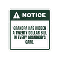 Funny Christmas Grandpa Sticker A Twenty In Every Card Love Grandpa