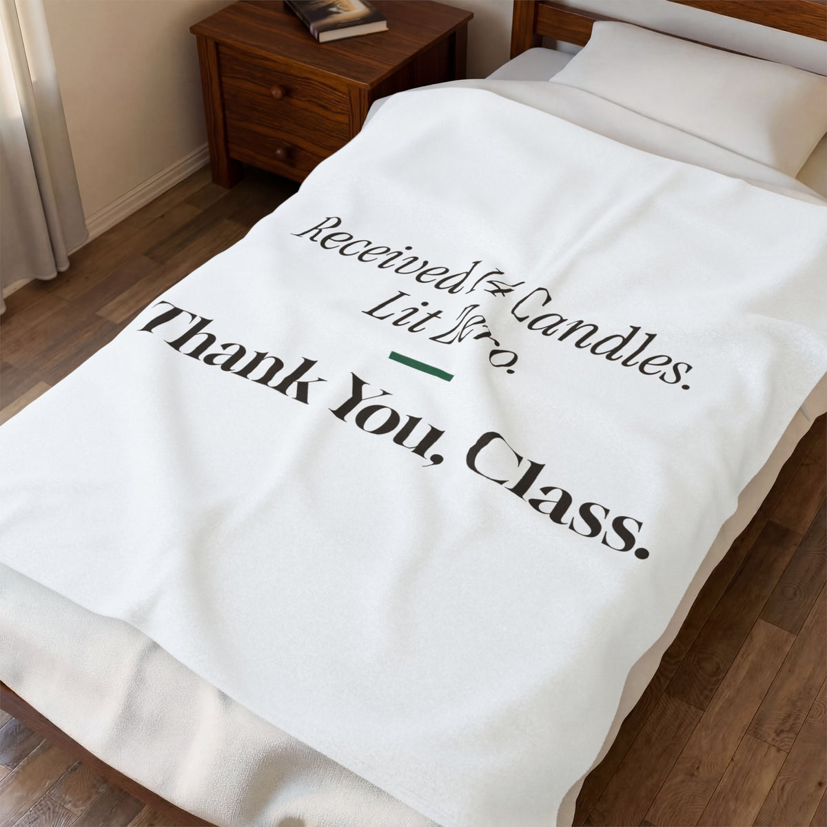 Funny Teacher Christmas Throw Blanket Received 14 Candles Thank You Class