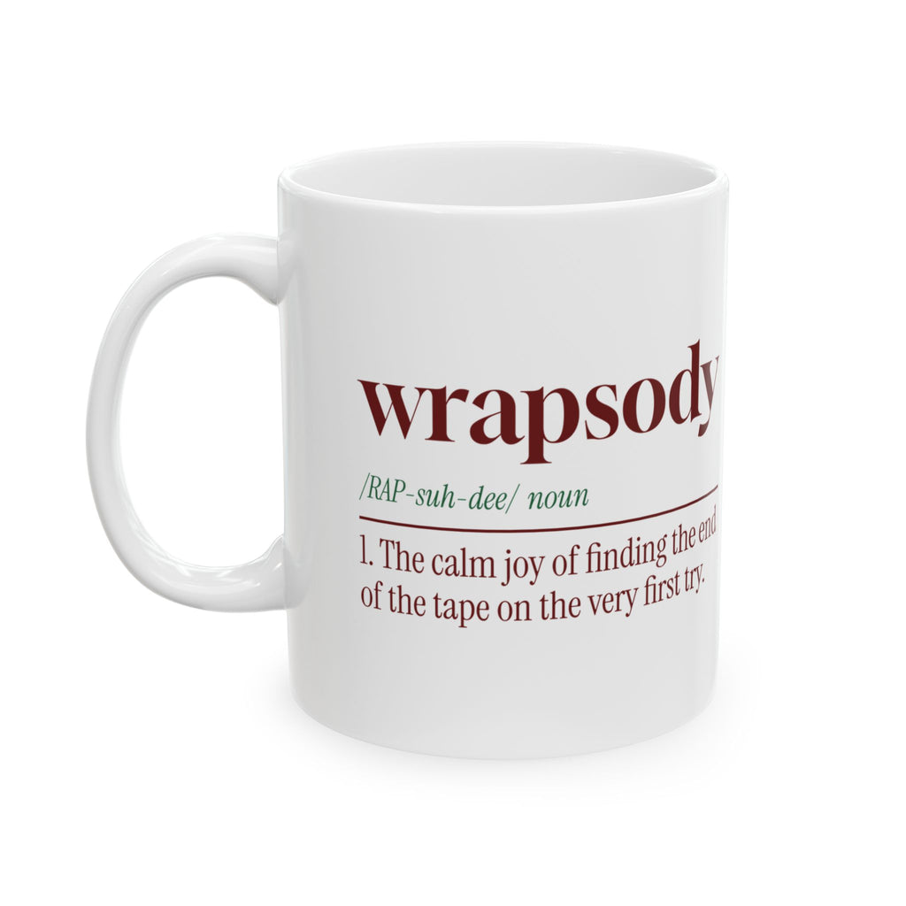 Funny Christmas Coffee Mug Wrapsody Dictionary Definition