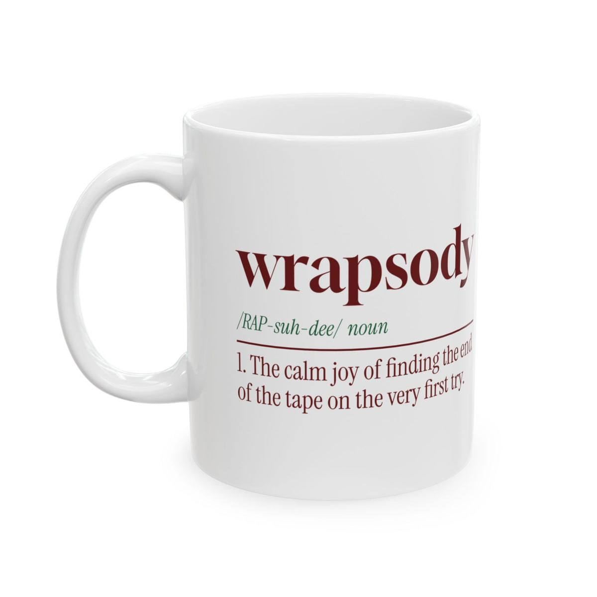 Funny Christmas Coffee Mug Wrapsody Dictionary Definition