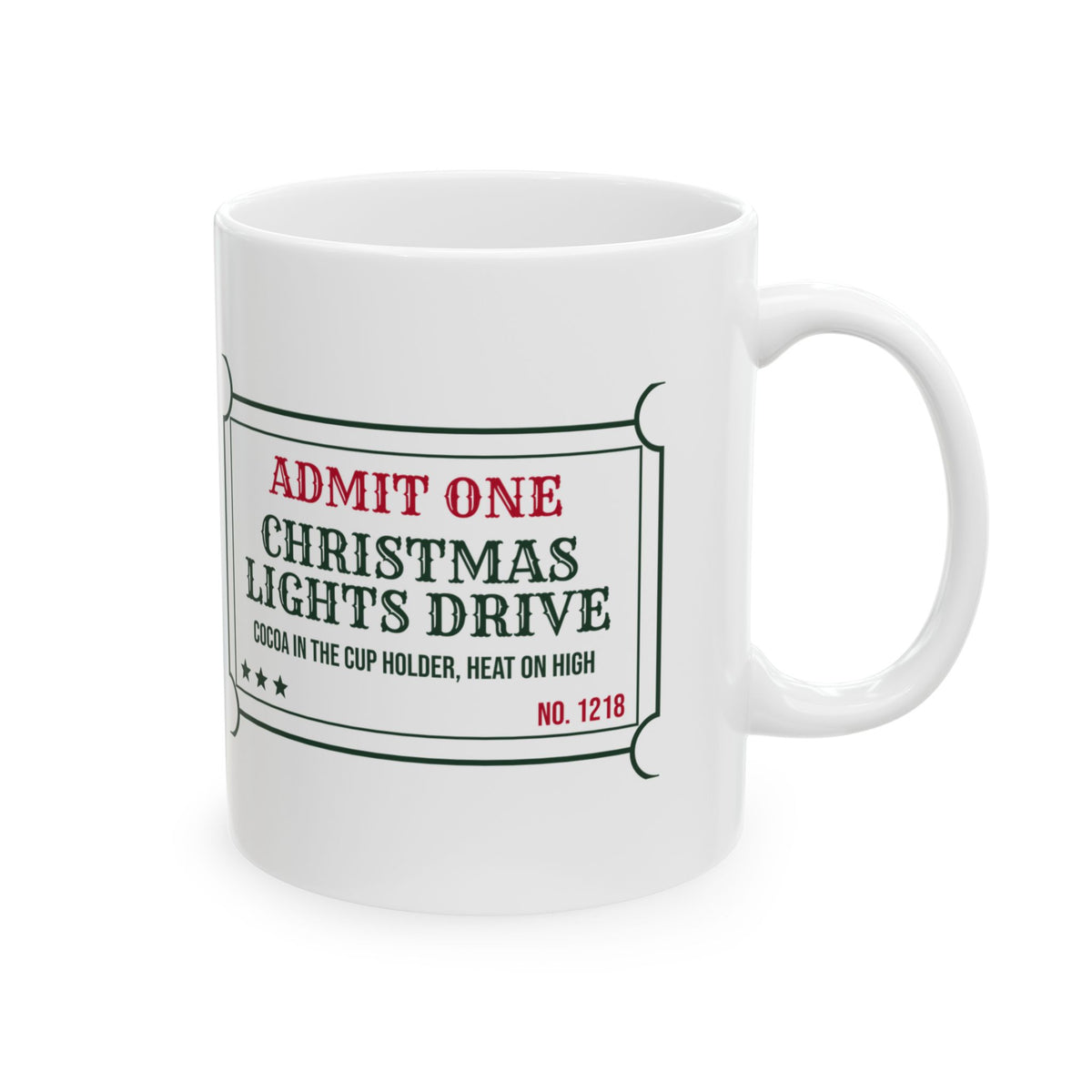 Hot Cocoa Mug Christmas Lights Drive Cocoa In The Cup Holder