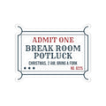 Funny Christmas Nurse Sticker Break Room Potluck Ticket