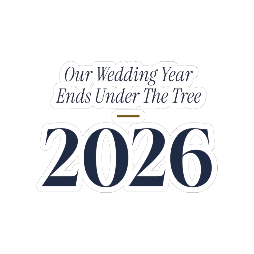 Christmas Sticker Our Wedding Year Ends Under The Tree 2026