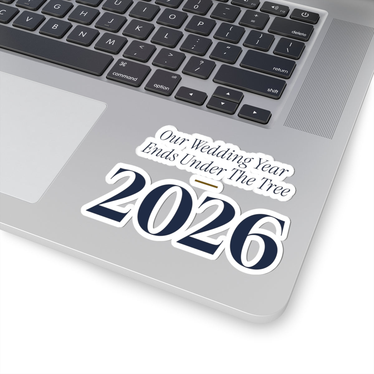 Christmas Sticker Our Wedding Year Ends Under The Tree 2026