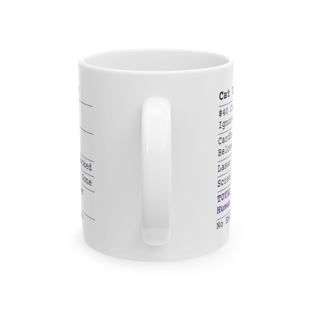 Funny Cat Dad Coffee Mug Receipt Still Her Human For Cat Dads