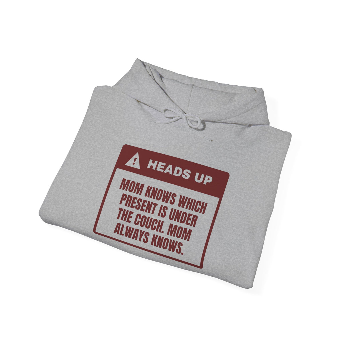 Funny Christmas Mom Hoodie Mom Knows What's Under The Couch