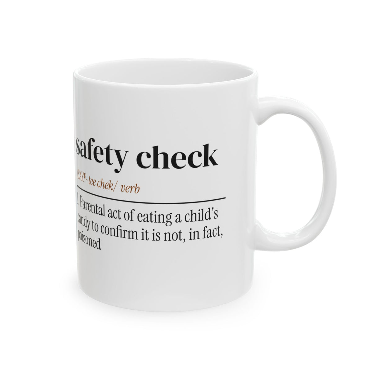 Safety Check Coffee Mug Dictionary Definition Funny Parent