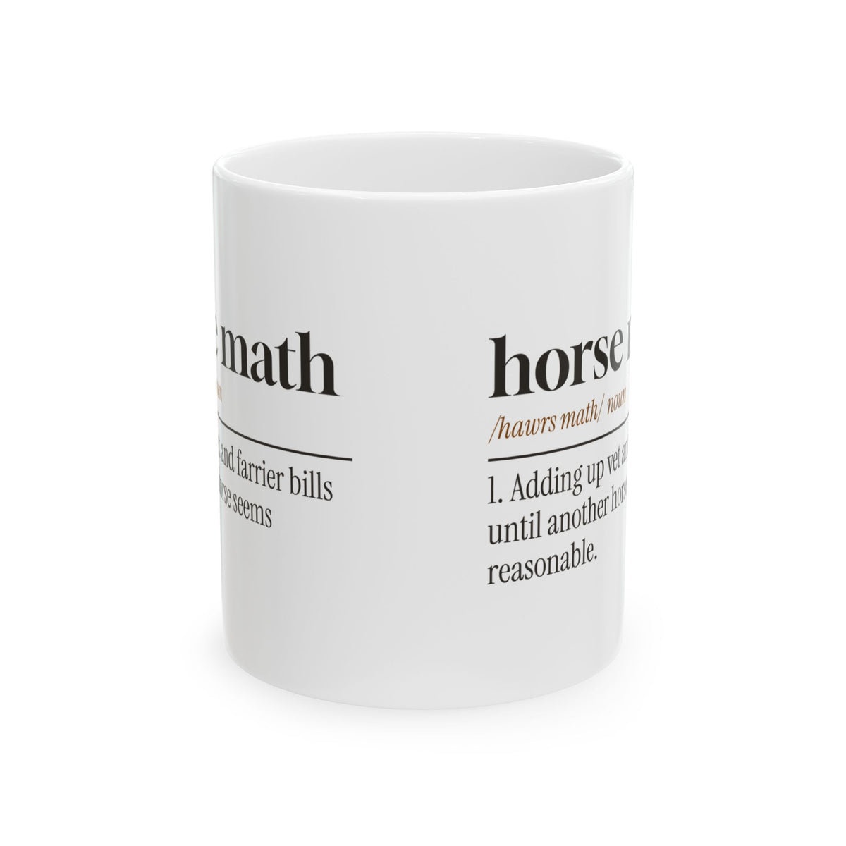 Horse Math Coffee Mug "Horse Math" For Horse Girls