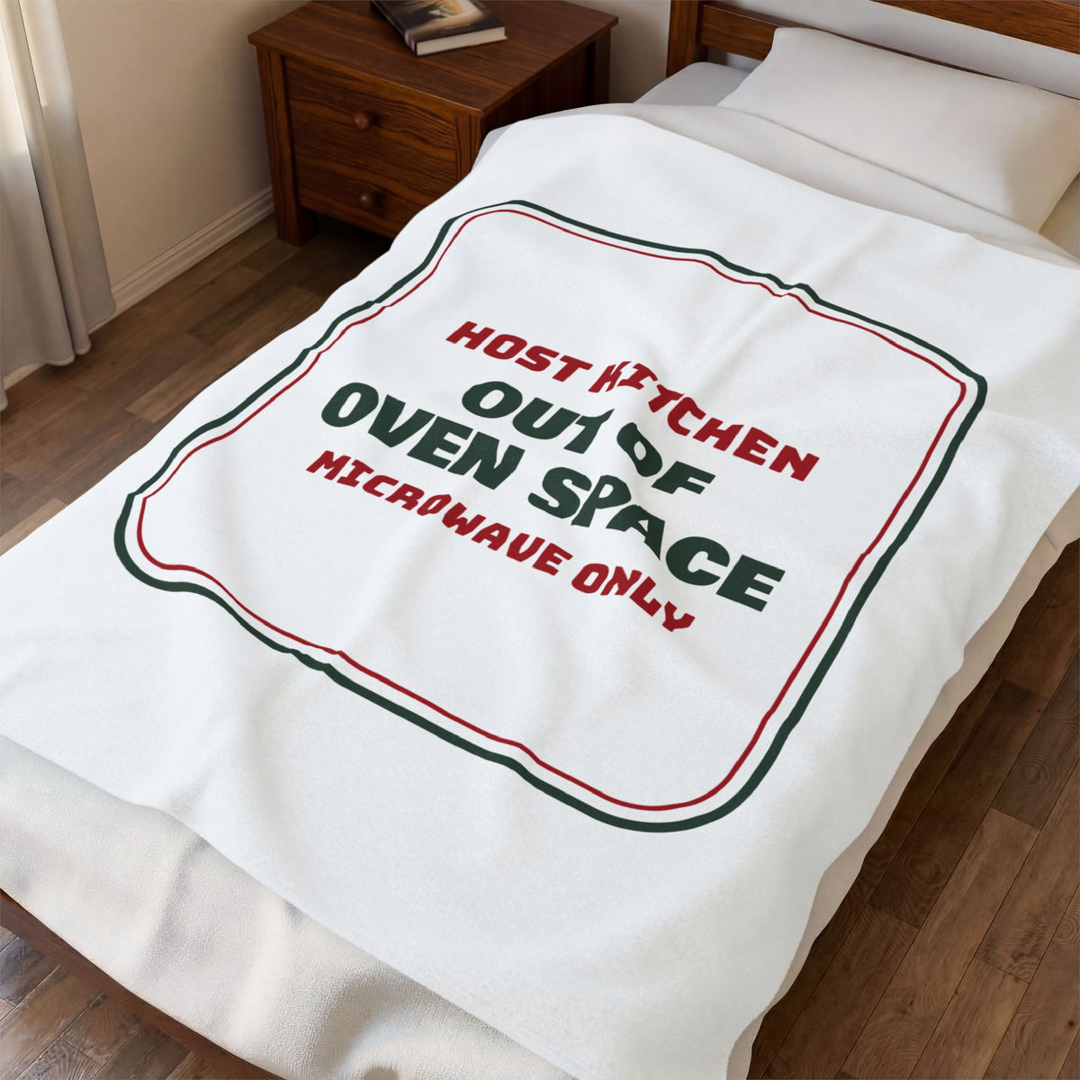 Funny Christmas Throw Blanket Out Of Oven Space Microwave Only For Hosts