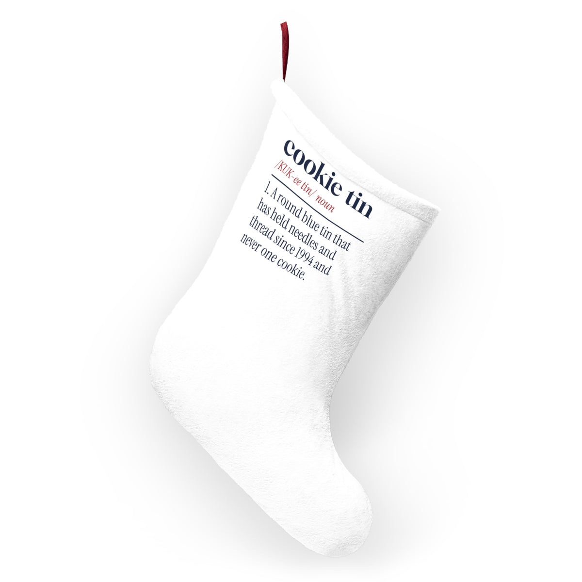Funny Christmas Stocking Cookie Tin Definition For Mom And